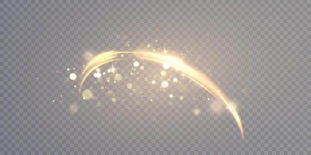 Yellow glowing shiny lines effect vector background Glowing speed lines Light glowing effect