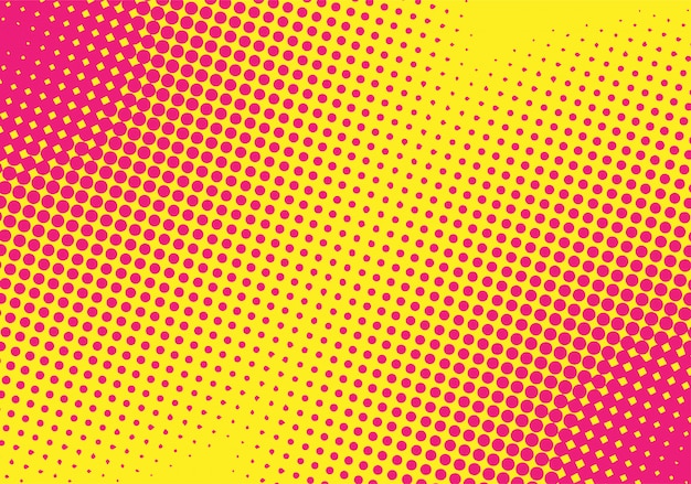 Yellow-pink gradient halftone background. pop art style.