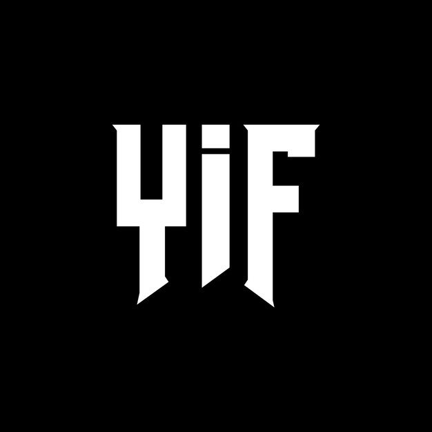 YIF letter logo design for technology company YIF logo design black and white color combination YIF logo YIF vector YIF design YIF icon YIF alphabet YIF typography logo design