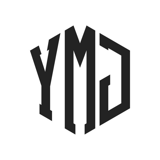 YMJ Logo Design Initial Letter YMJ Monogram Logo using Hexagon shape