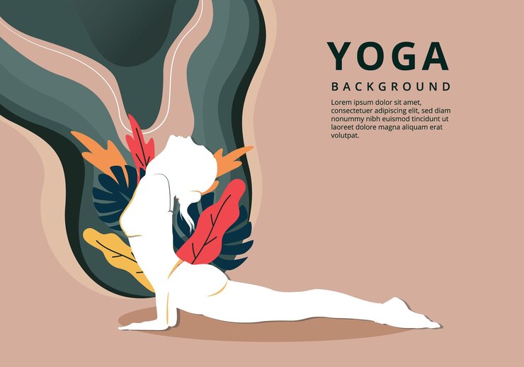 Vektor yoga poster background health and fitness concept