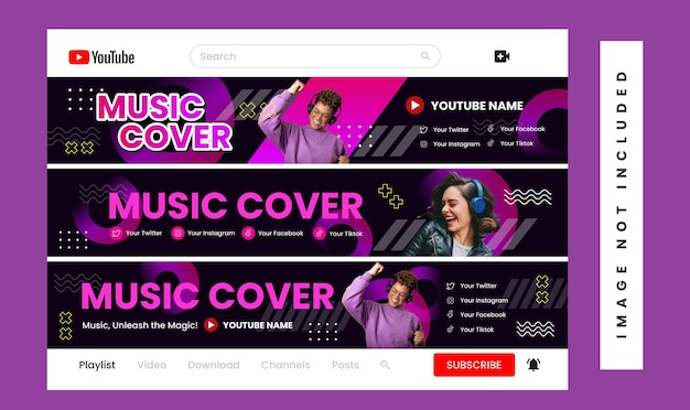 YouTube Banner Template V5