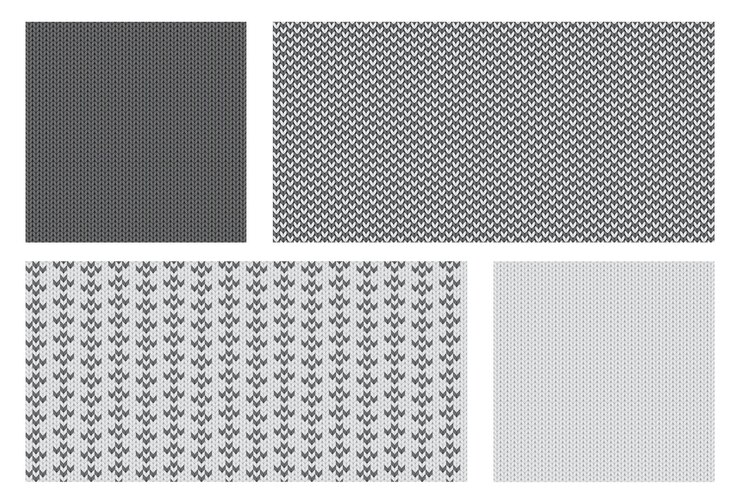 Vektor zimní vzor fair isle v černé a bílé barvě. geometrické pletené pozadí pro tisk, karty a plakáty