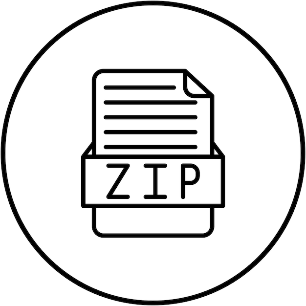 zip vector icon can be used for file formats iconset