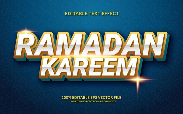 Zlatý upravitelný textový efekt Ramadan Kareem
