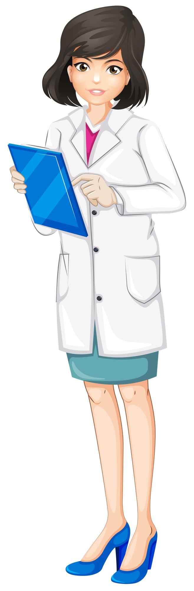 Zdarma Vektor a female doctor