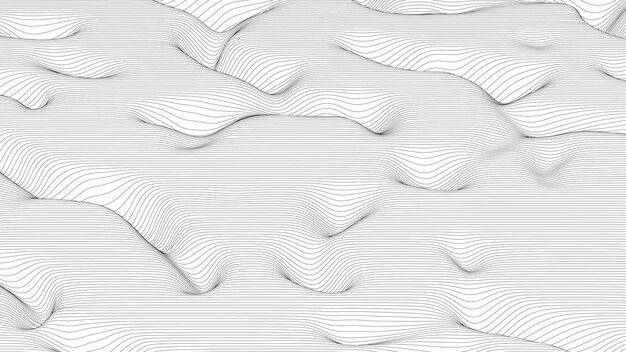abstract background with distorted line shapes on a white background monochrome sound line waves