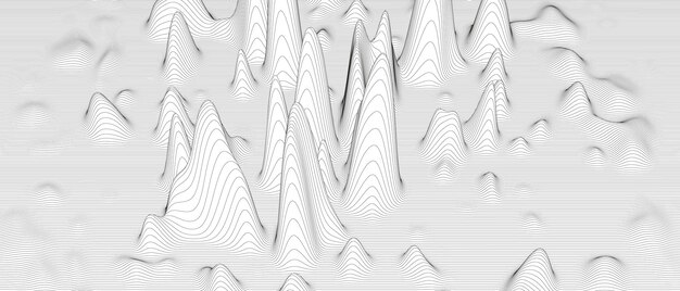 abstract background with distorted line shapes on white