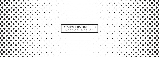 abstract black and white dotted banner background