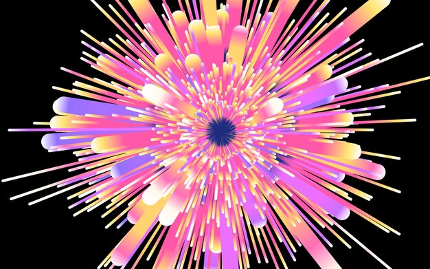 abstract circular geometric background starburst dynamic centric motion pattern