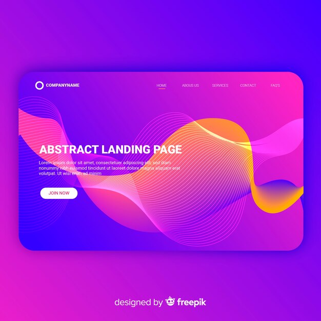 Abstract landing page template
