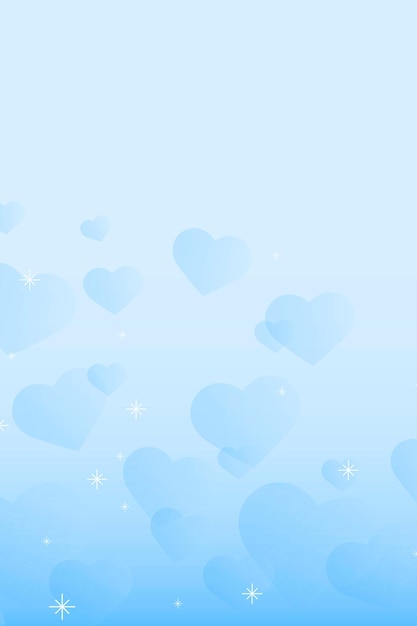 abstract sparkle heart pattern  blue background