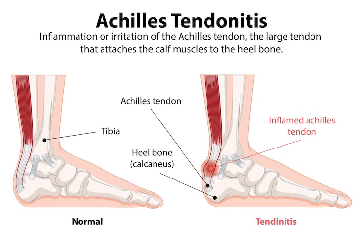 Zdarma Vektor achilles tendonitis illustration