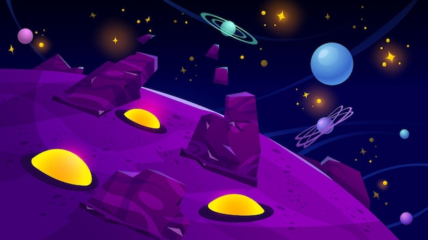 Alien planet surface for game ui design