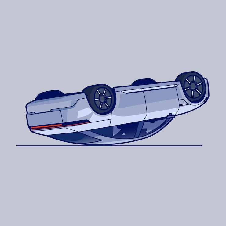 Zdarma Vektor auto elektrické pozpátku kreslené vektorové ilustrace ikony technologie doprava izolovaný plochý