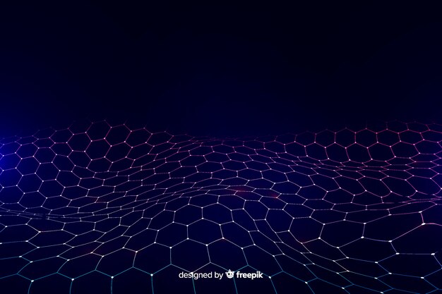 background futuristic hexagonal net
