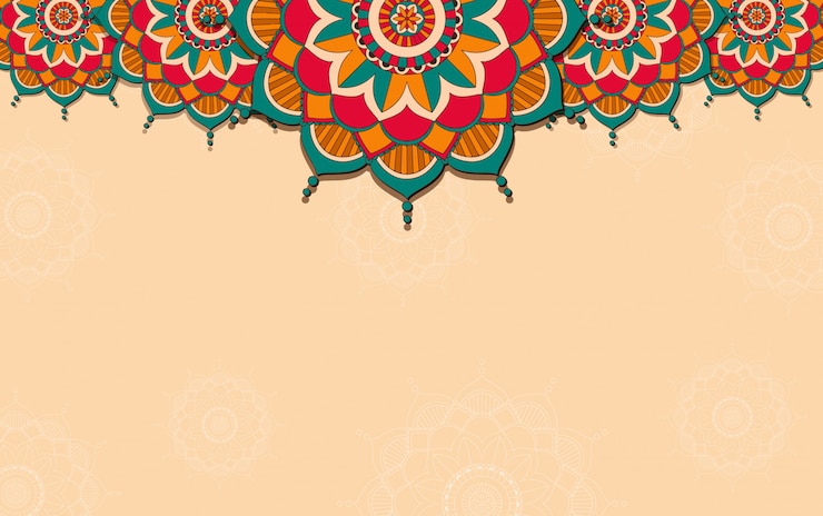 Zdarma Vektor background template with mandala pattern design