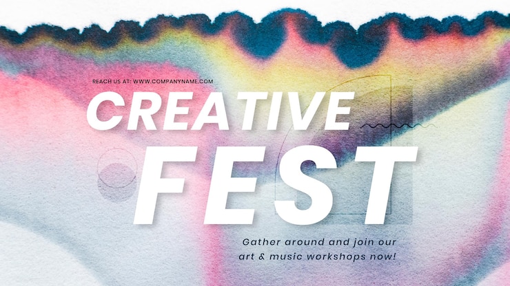 Zdarma Vektor barevná šablona pro kreativní festival, vektor v reklamním banneru v chromatografickém umění
