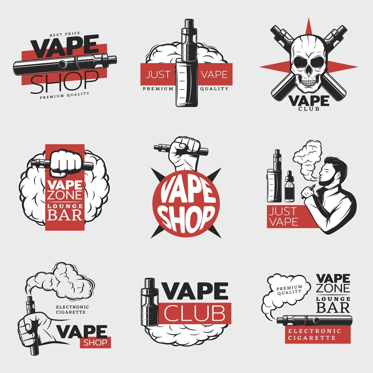 Zdarma Vektor barevné logo elektronické cigarety