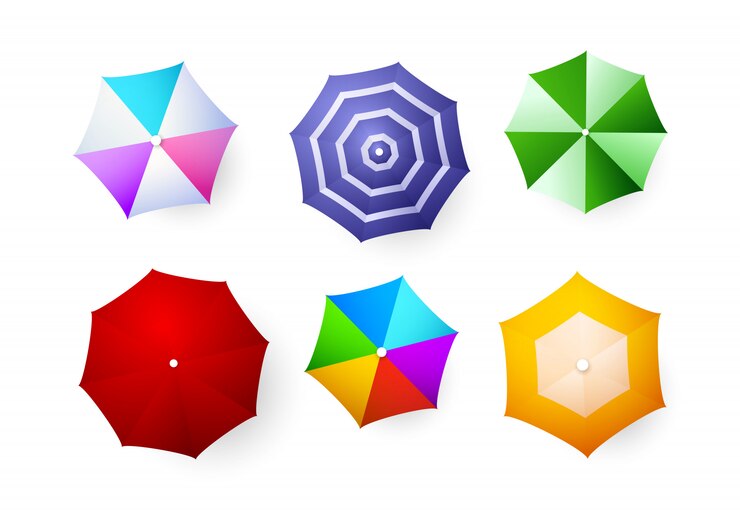 Zdarma Vektor beach umbrellas set
