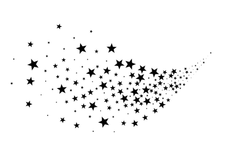 Zdarma Vektor beautiful kirakira stars trail path white background design