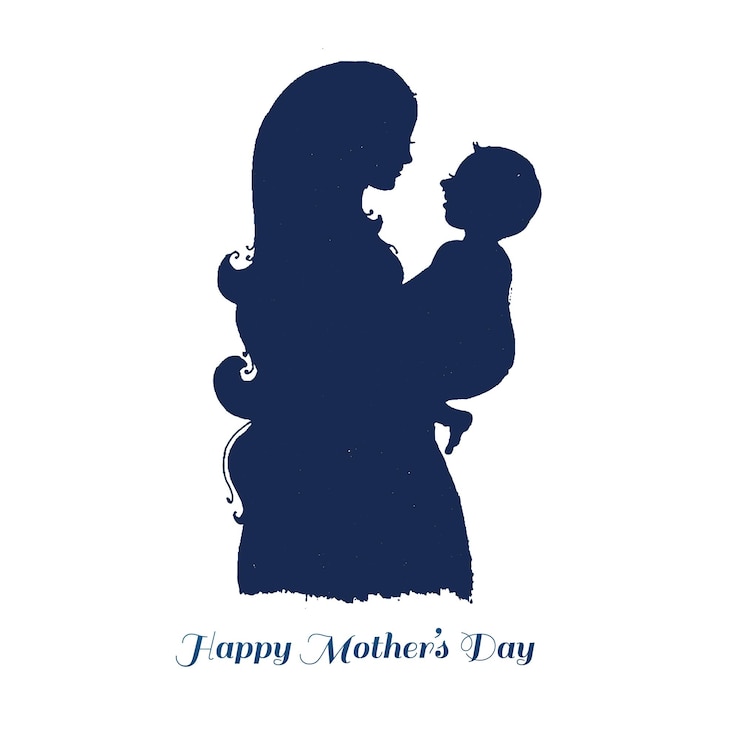 Zdarma Vektor beautiful mothers day for woman and child love card background