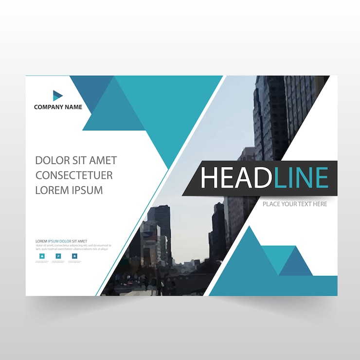 Zdarma Vektor blue book cover template for annual report