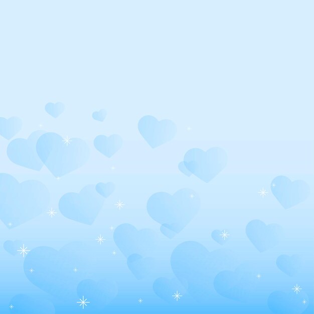 blue heart bubble background