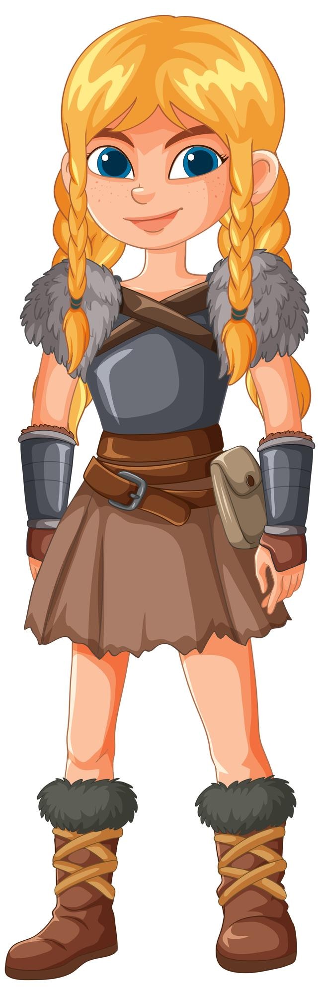 Zdarma Vektor brave female warrior in armor