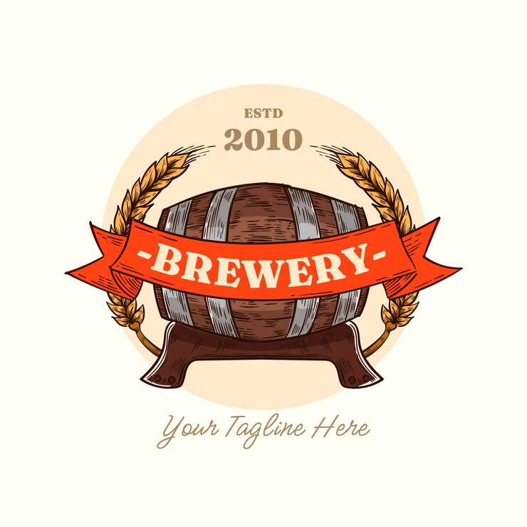 Zdarma Vektor brewery logo design template