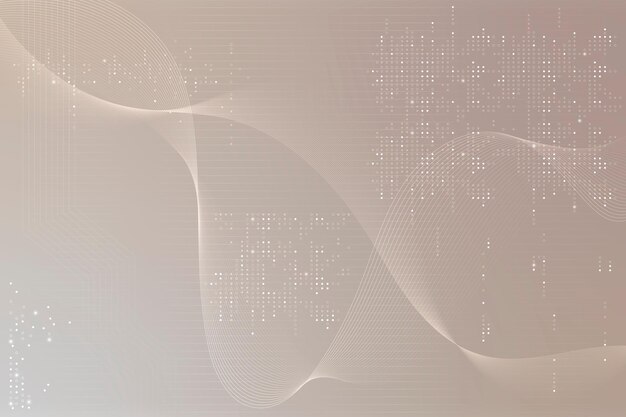 Brown futuristic waves background with computer code technology