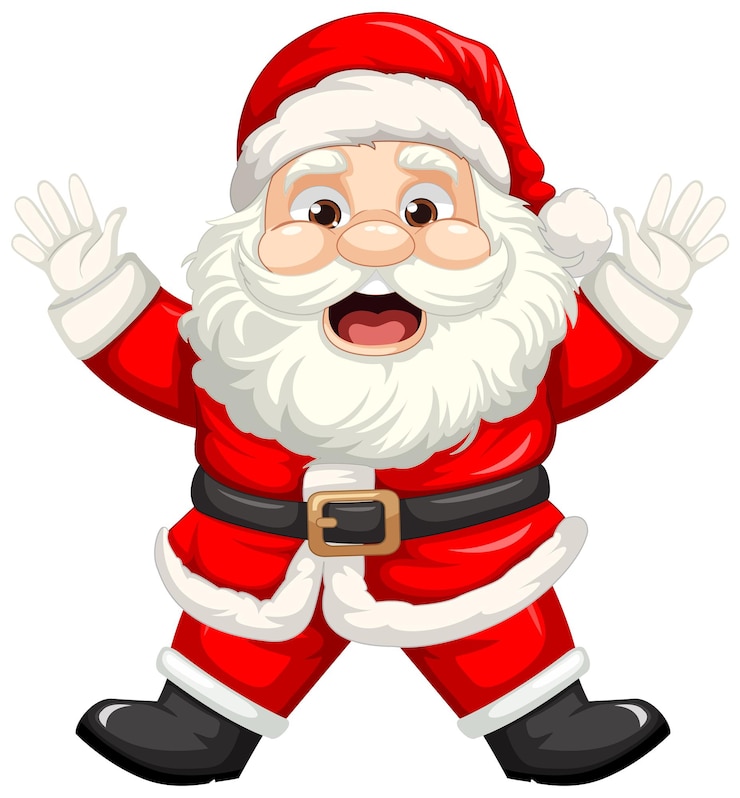 Zdarma Vektor cheerful santa claus cartoon character for festive celebrations