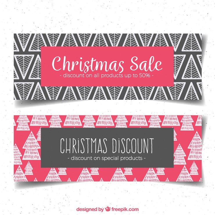 Zdarma Vektor christmas sales banners
