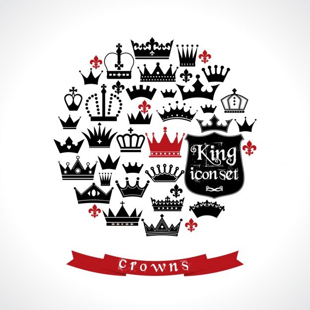 Zdarma Vektor circle background made up of crowns