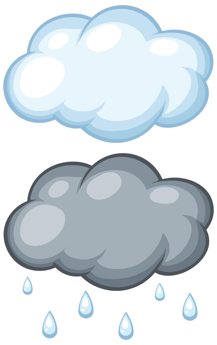 Zdarma Vektor cloudy weather with rain illustration