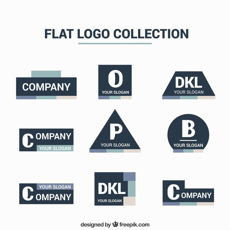 Zdarma Vektor collection of flat business logo