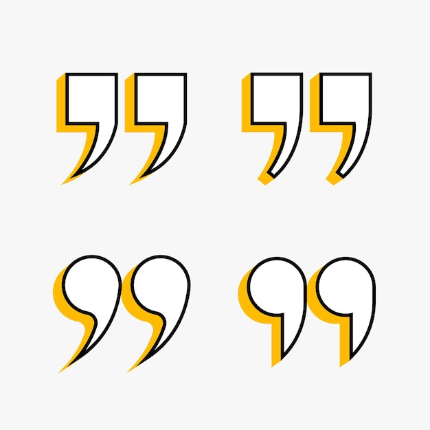 collection of speech inverted comma icon background for web communication vector