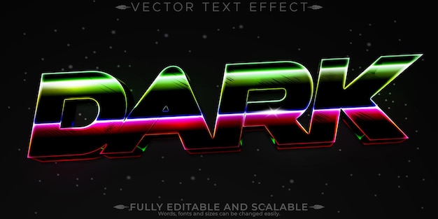 Dark Space text effect editable cosmic and black customizable font style