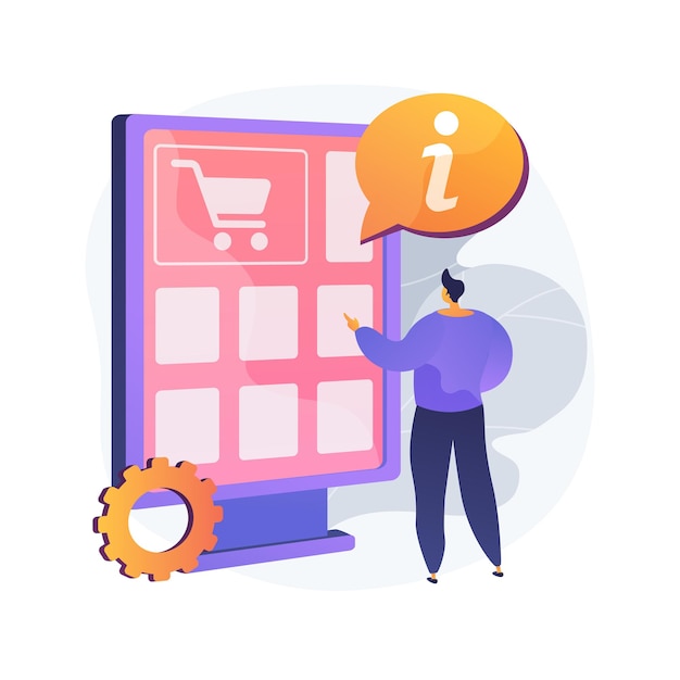 Digital guide abstract concept vector illustration. Mobile guide app, interactive tour, user manual, customer help, brand book, troubleshooting, information distribution abstract metaphor.