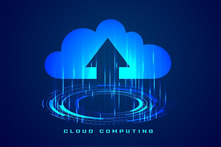 Zdarma Vektor digital web cloud computing background for online data transfer