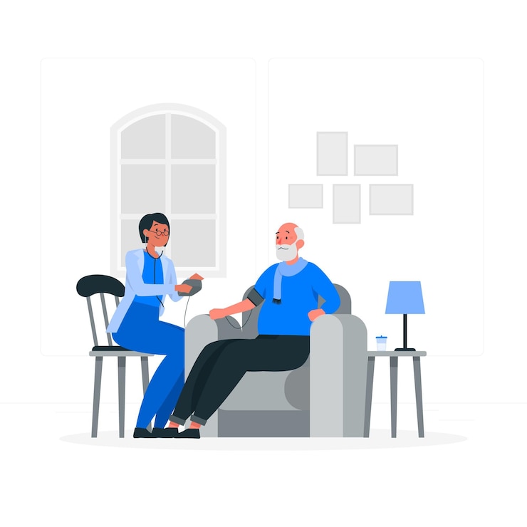 Zdarma Vektor doctor at home concept illustration