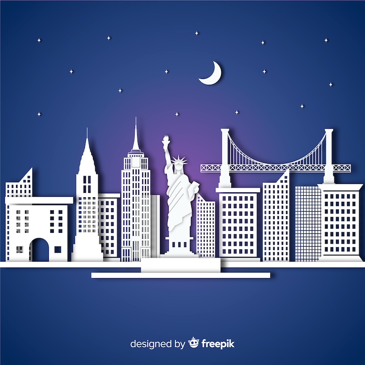 Zdarma Vektor elegant monument composition with flat design