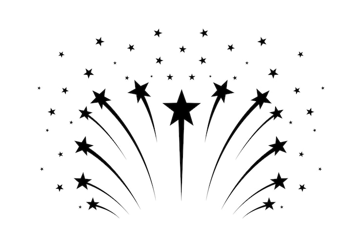 Zdarma Vektor elegant shooting stars celebration background design