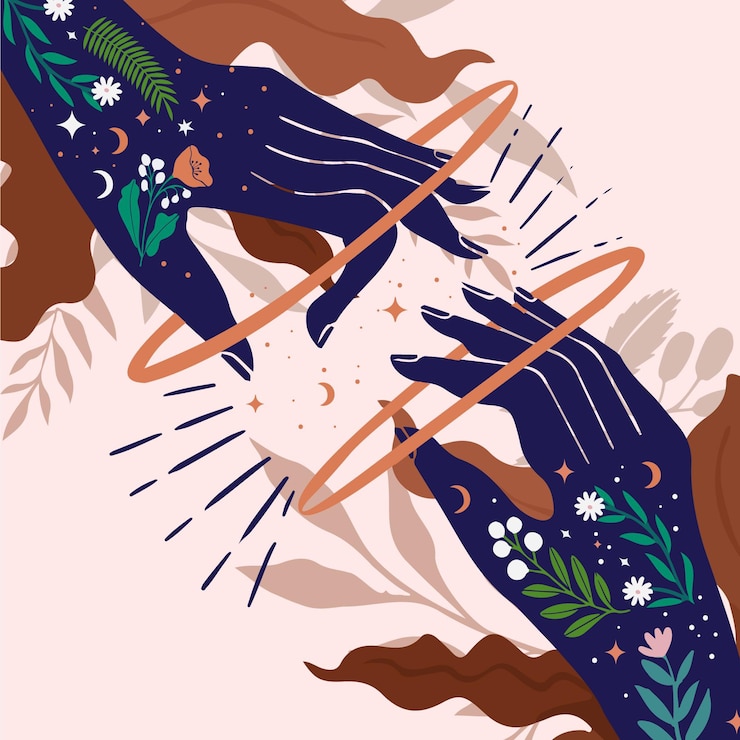 Zdarma Vektor energy healing hands concept