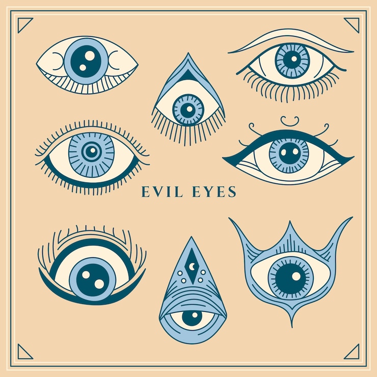 Zdarma Vektor evil eye symbol set