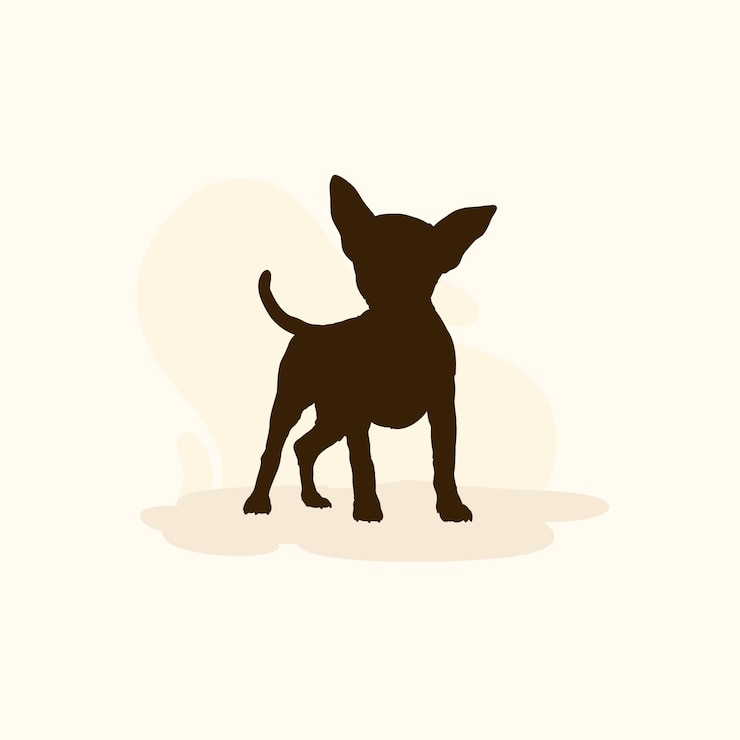 Zdarma Vektor flat chihuahua silhouette