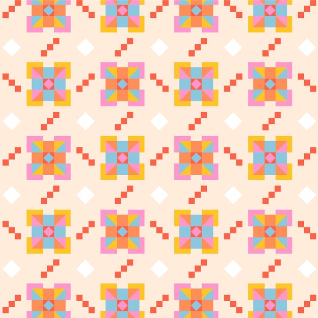 flat design colorful geometric pattern