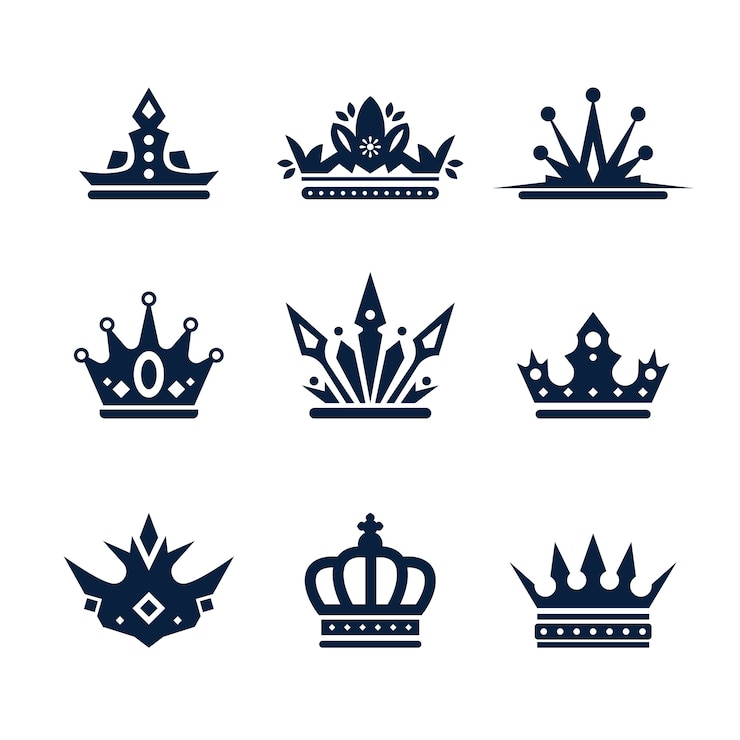 Zdarma Vektor flat design crown silhouette