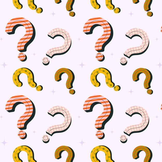 flat design question mark pattern