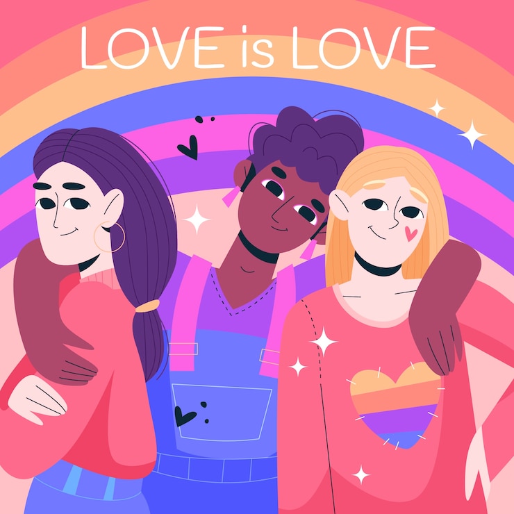 Zdarma Vektor flat illustration for pride month celebration
